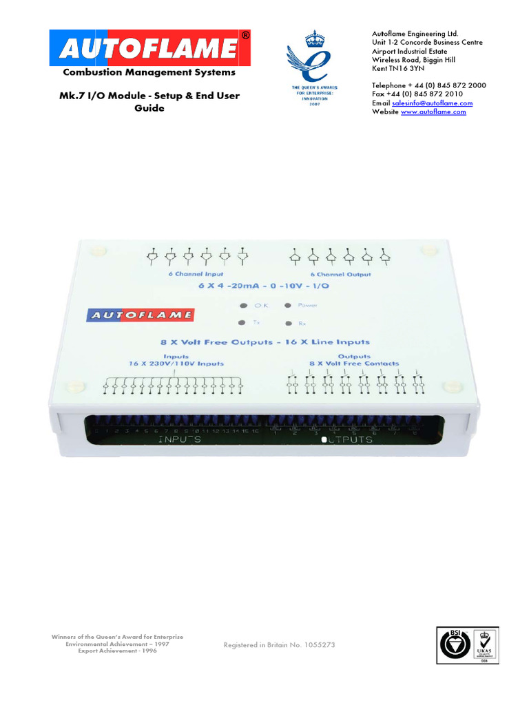 Mk.7 I/O Module User Guide | PDF | Computer Science | Digital Technology