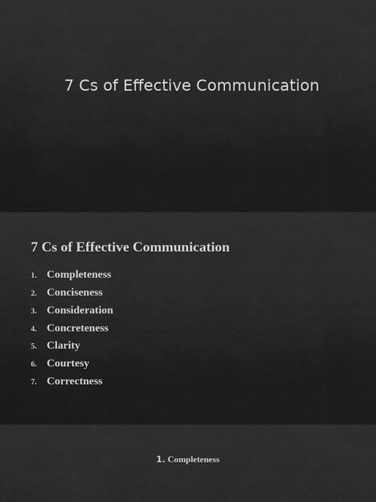 7Cs of Effective Communication | PDF