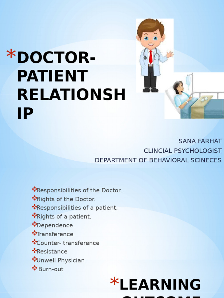 Doctor Patient Relationship | PDF | Informed Consent | Physician
