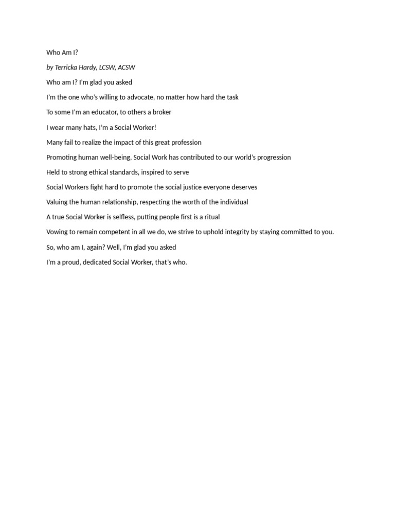 Who Am I | PDF