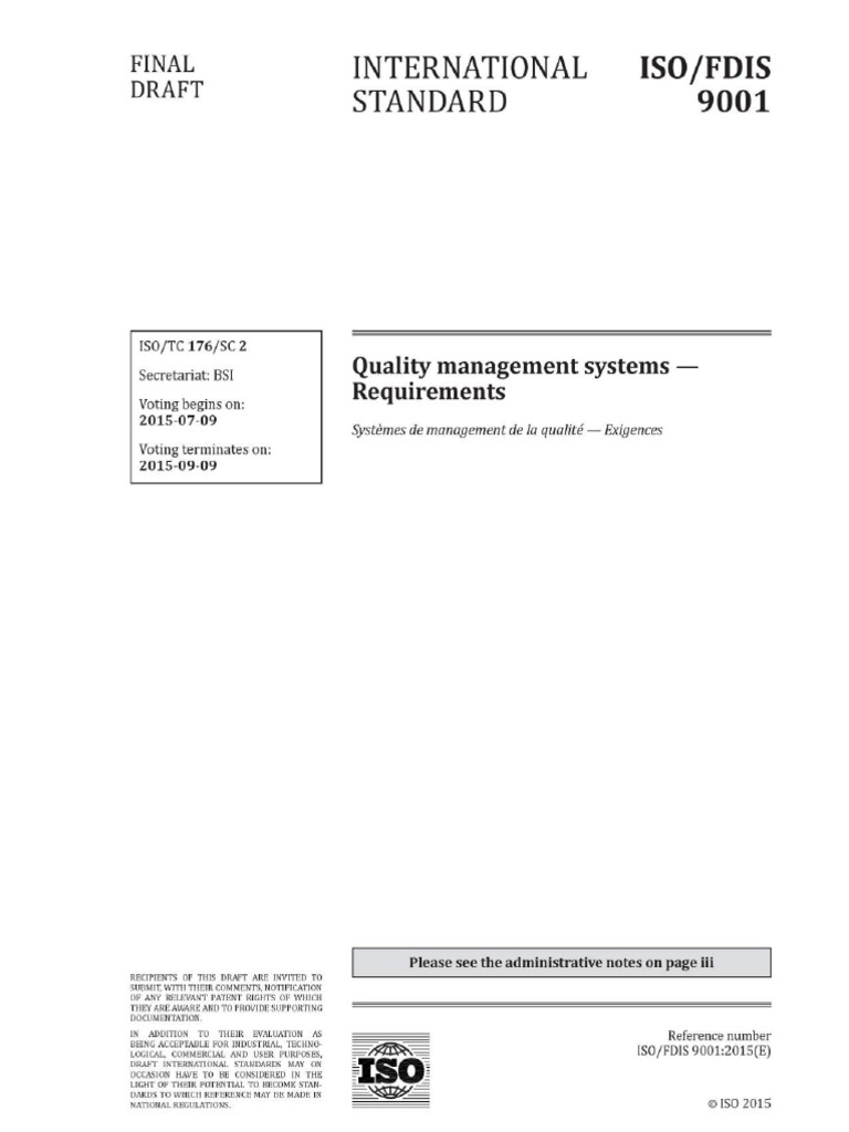 Iso 9001 2015 Text | PDF