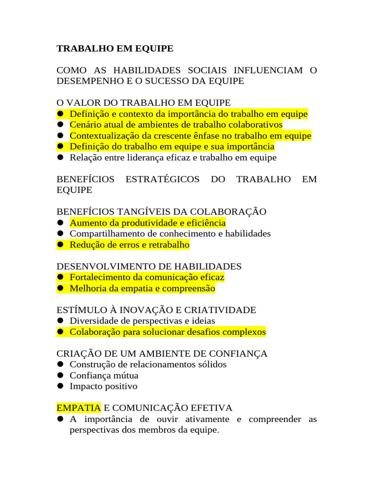 Trabalho em Equipe Liderança | PDF | Liderança | Comunicação