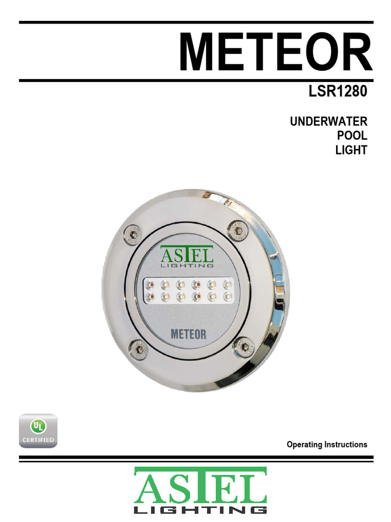METEOR LSR1280manualENG v33 UL Logo | PDF | Color | Lighting
