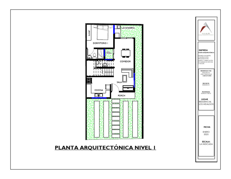 Planta Arquitectónica Nivel 1: Lavandería | PDF