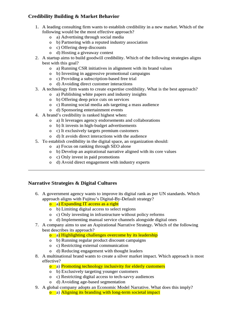 Credibility Strategies for Market Success | PDF | Brand | Corporate ...