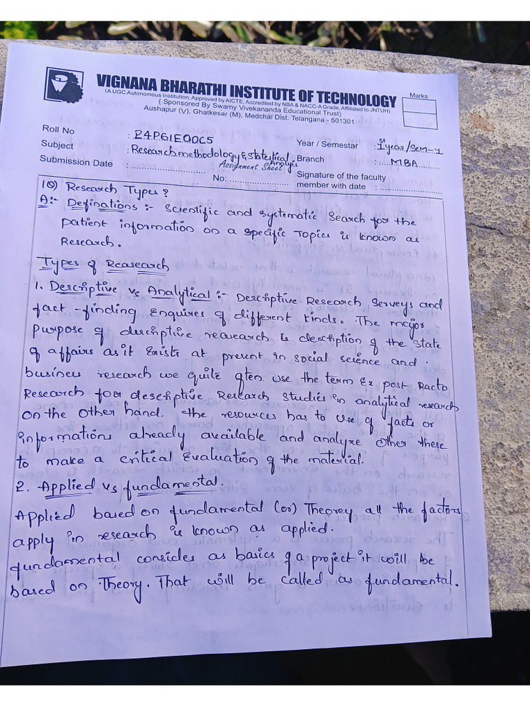 RESEARCH METHODOLOGY AND STATISTICAL ANALYSIS PDF NOTES visual data 5