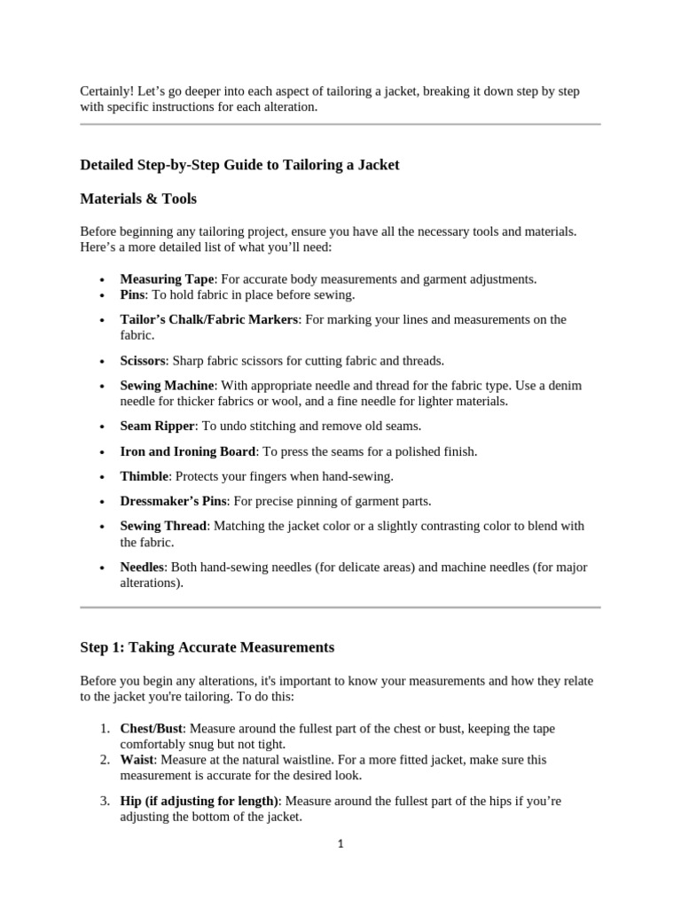 Step-by-Step Jacket Tailoring Guide | PDF | Seam (Sewing) | Sewing