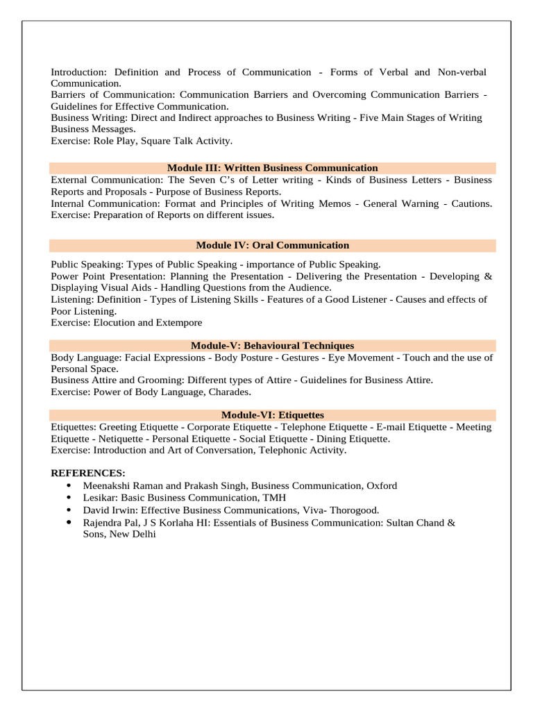 Professional Communication Skills | PDF | Communication | Nonverbal ...
