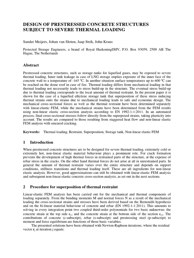 PAPER Design of Prestressed Concrete Structures | PDF | Stress ...