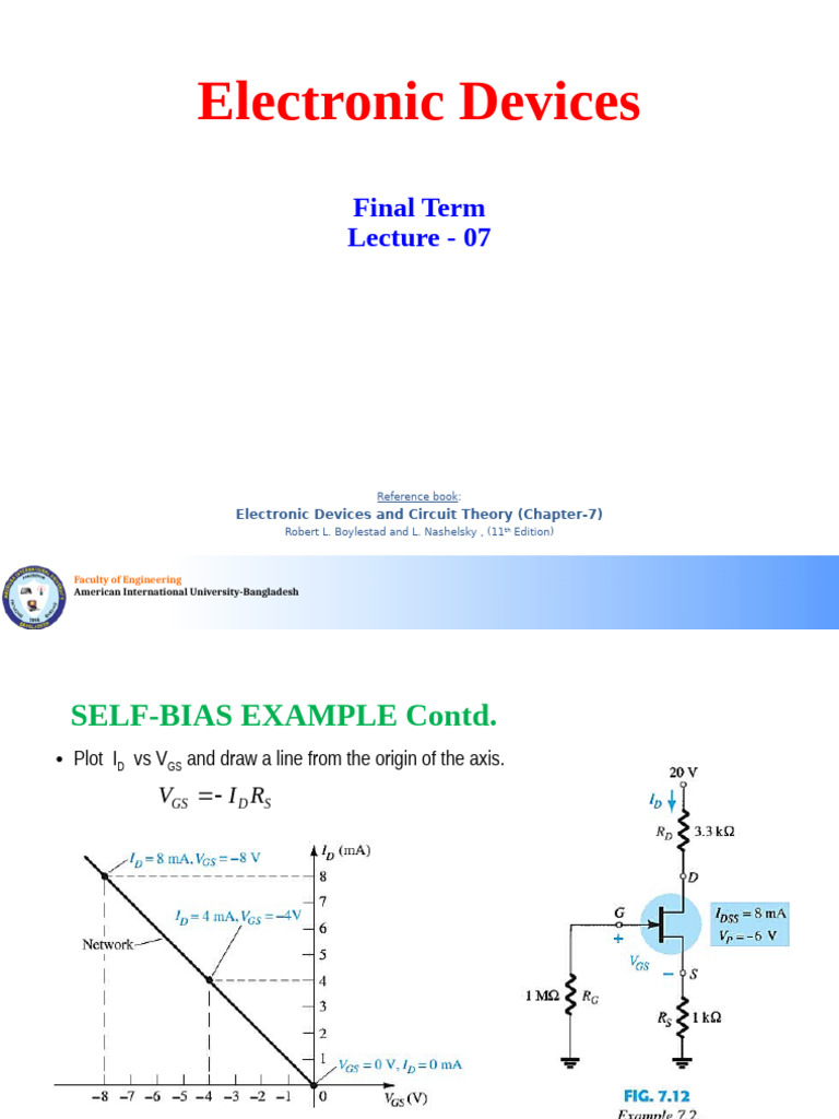 JFET and D-MOSFET Bias Techniques | PDF | Computer Engineering ...