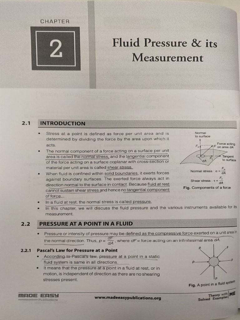 LS - 2 Fluid Pressure and Its Measurements | PDF | Pressure Measurement ...