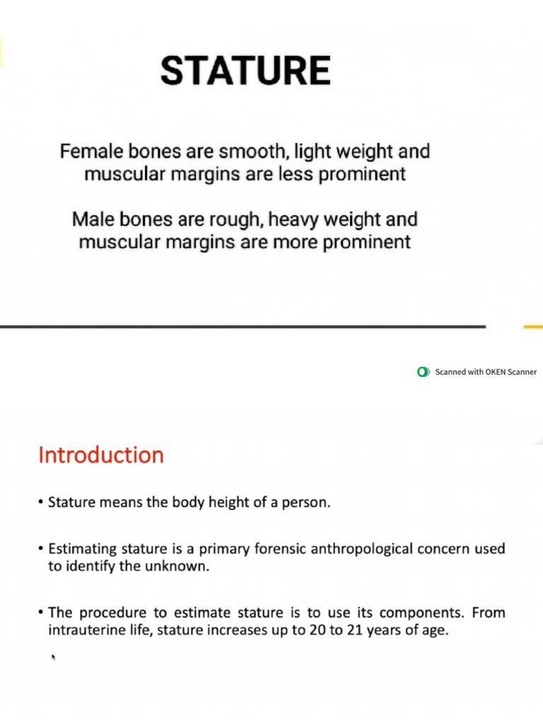 Stature FMT Practical | PDF