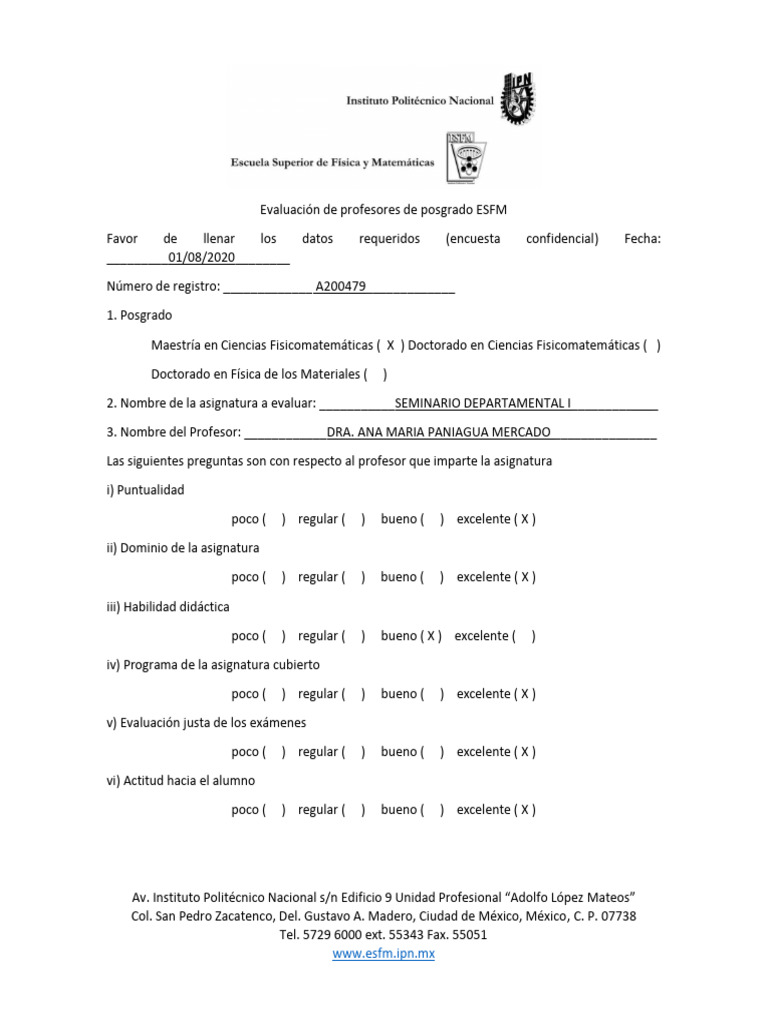 Evaluación de Profesora ANA MARIA | PDF