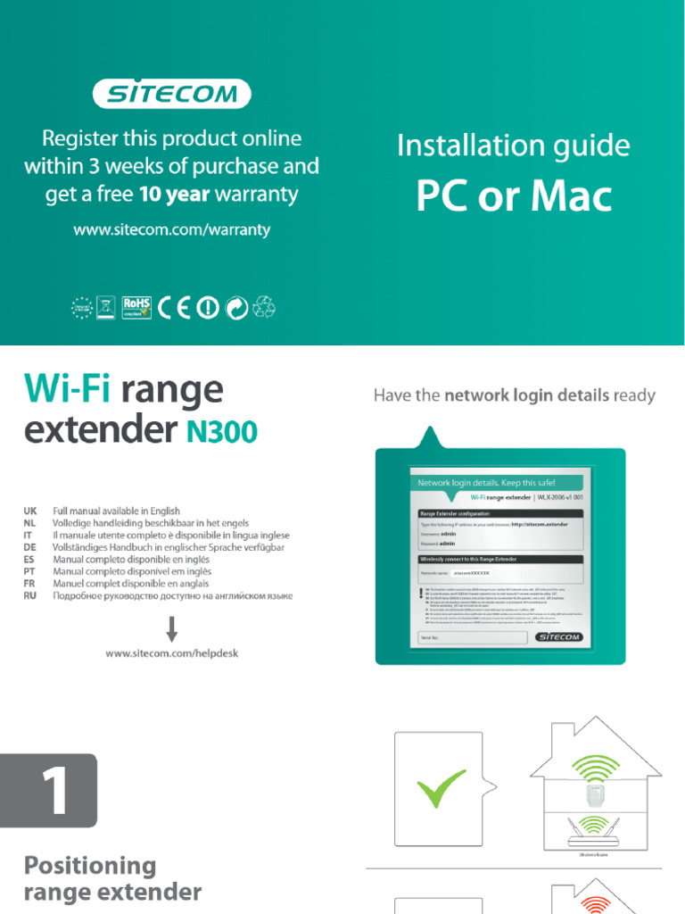 Sitecom N300 Guía de Instalación - Manualzz | PDF