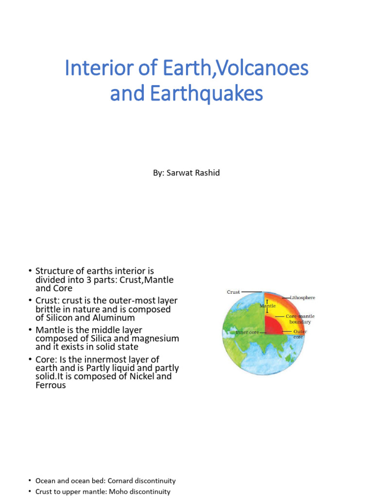 Interior of Earth - Volcanoes and Earthquake - 5331346 | PDF