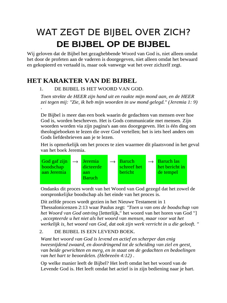 What Does The Bible Say About Itself | PDF