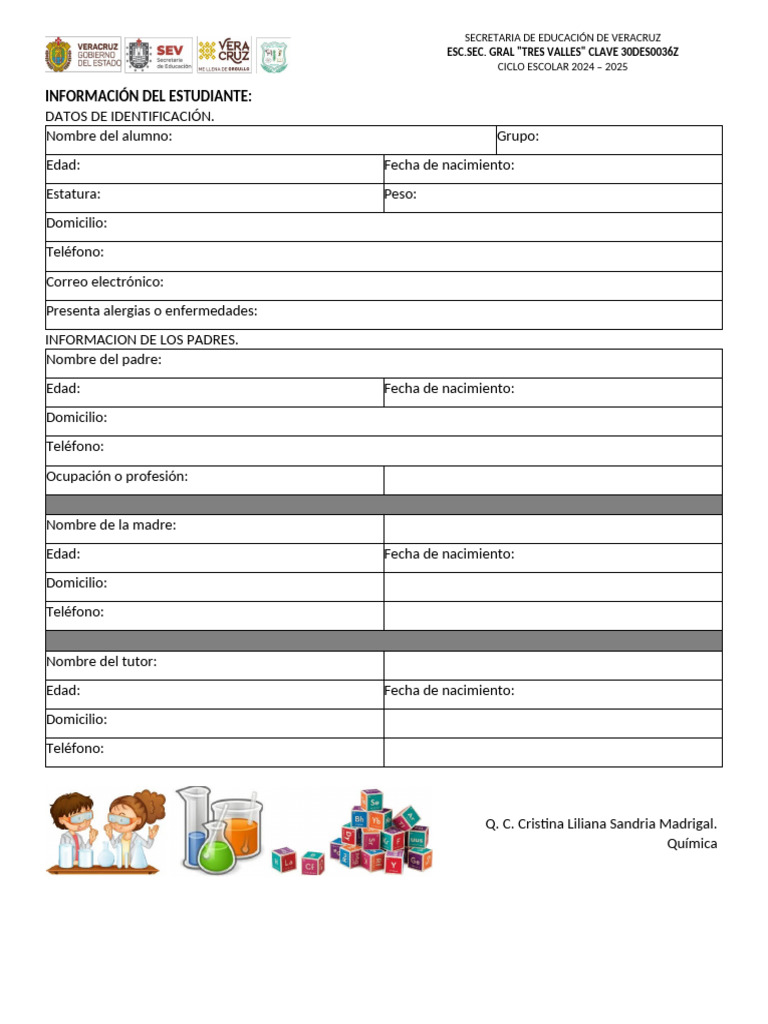 Ficha Del Alumno | PDF