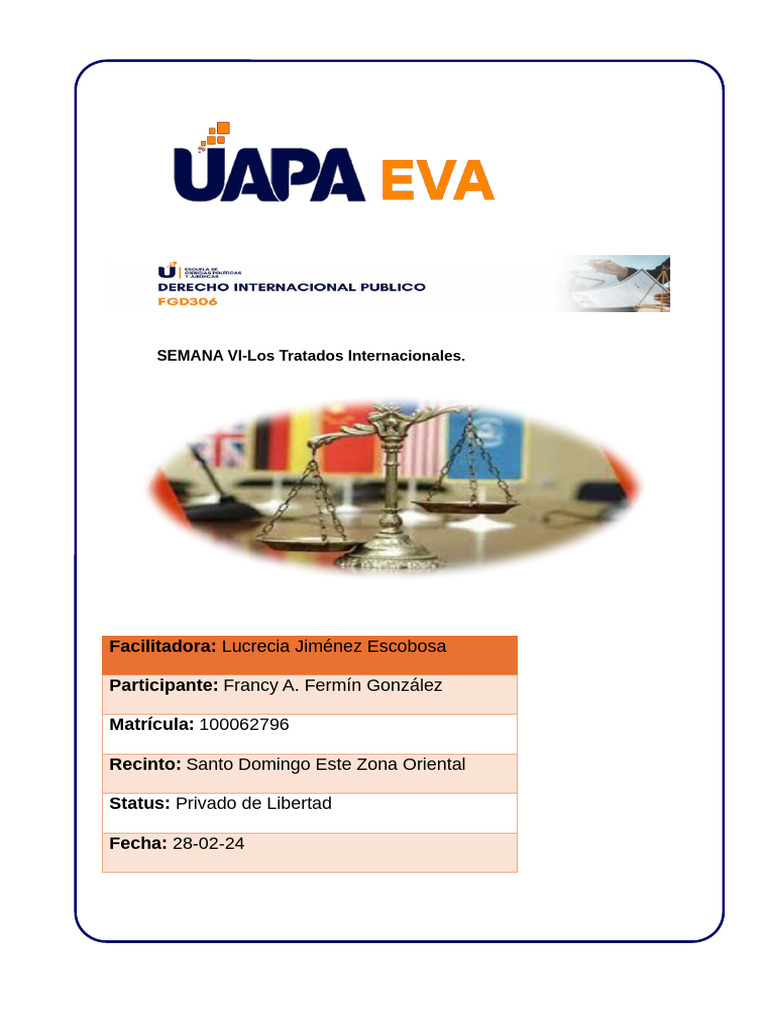 Tarea VI de Derecho Internacional Público. Francy Fermín | PDF | Ley ...