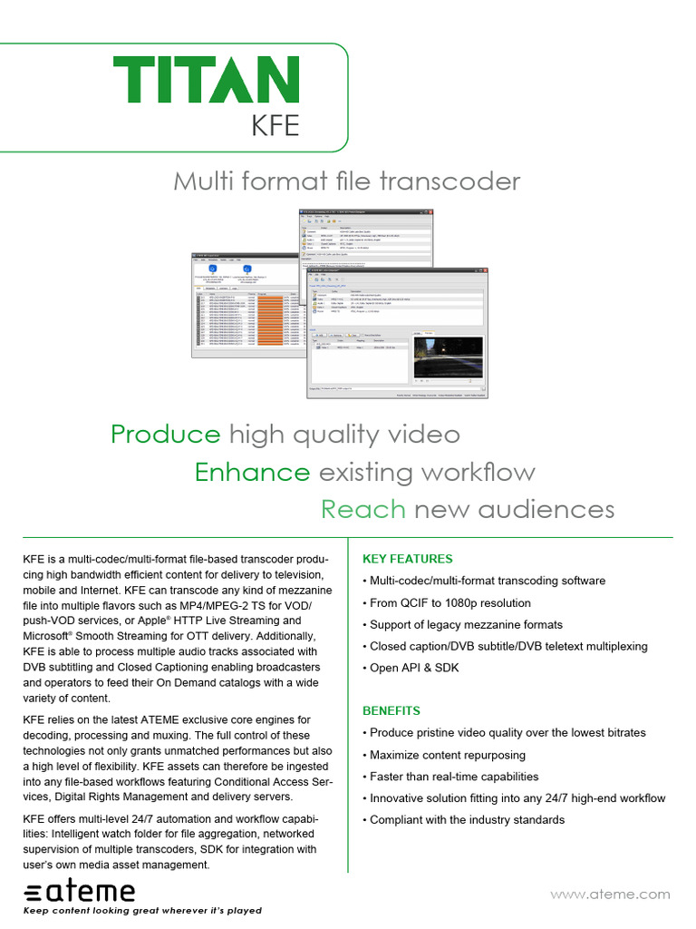 Mezzanine Codec Transcoding Solutions | PDF | Television Technology ...