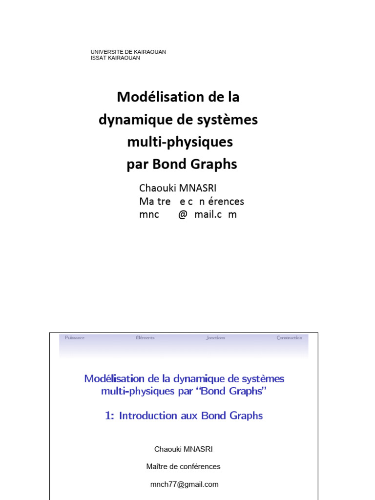 Modélisation multi-physiques par Bond Graphs | PDF