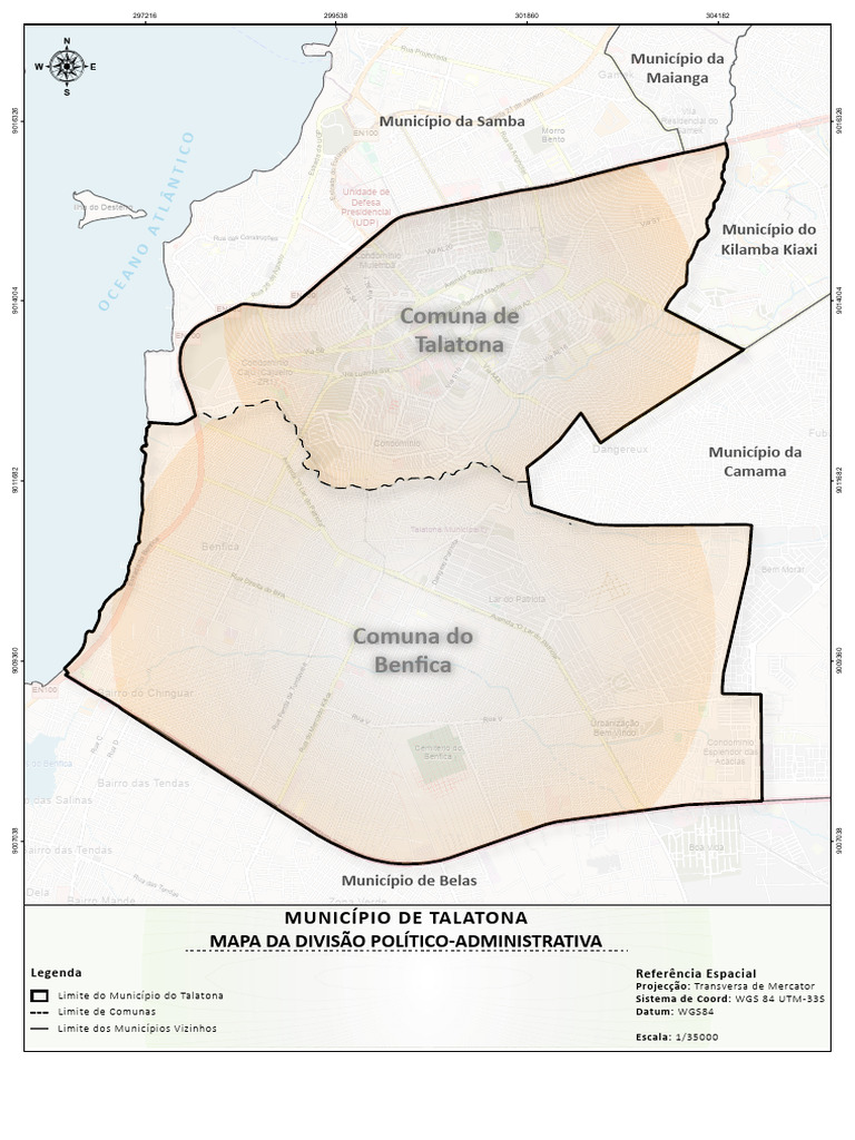 Mapa Político-Administrativo de Talatona | PDF | Tecnologia geográfica