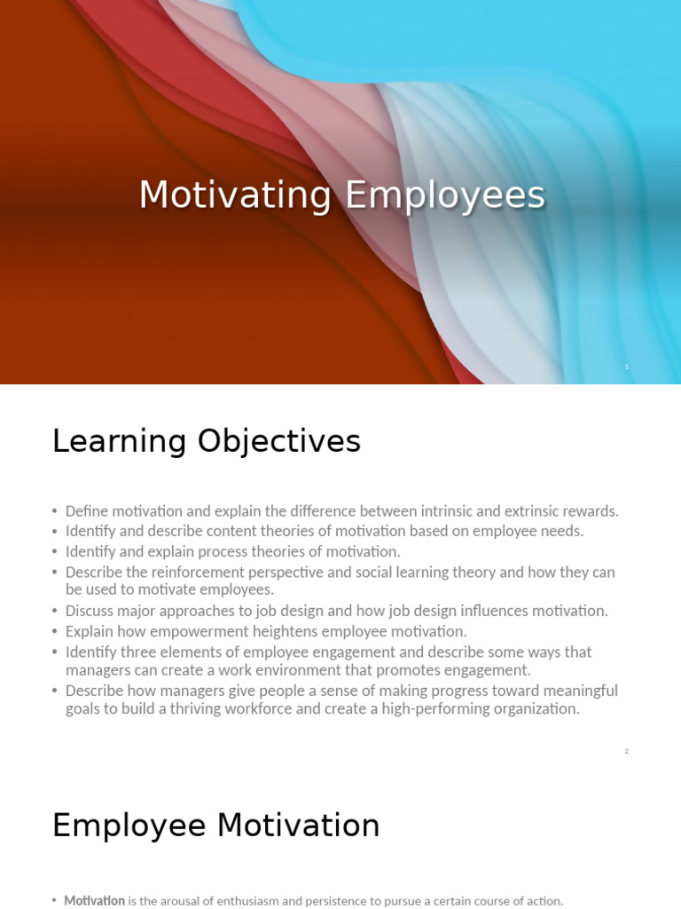 Motivating Employees | PDF | Motivational | Motivation