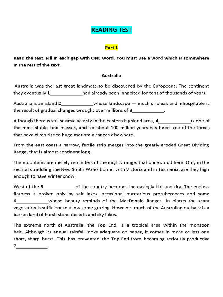 (@cefr - Testing) Reading Full Mock | PDF