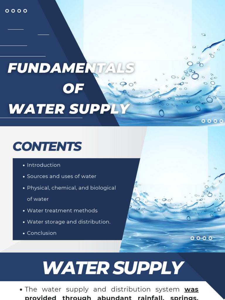 Fundamentals of Water Supply | PDF | Water | Solvation