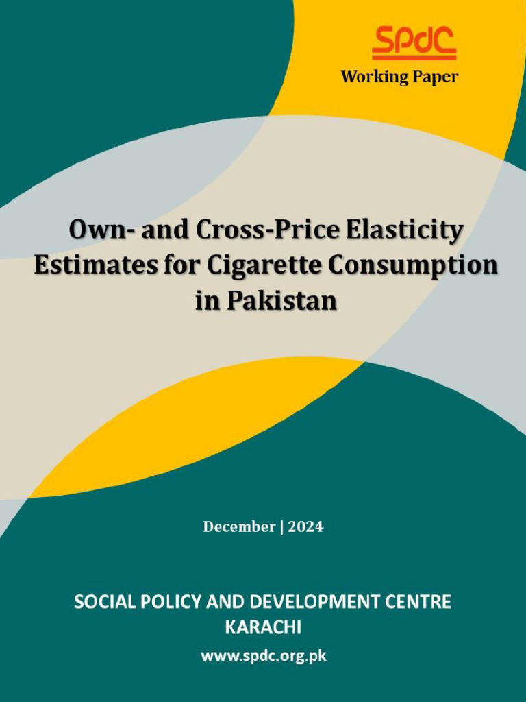 SPDC Price Elasticity Working Paper F | PDF | Tobacco Smoking | Addiction