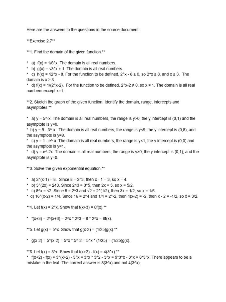 Exponential and Logarithmic Functions Guide | PDF | Trigonometric ...