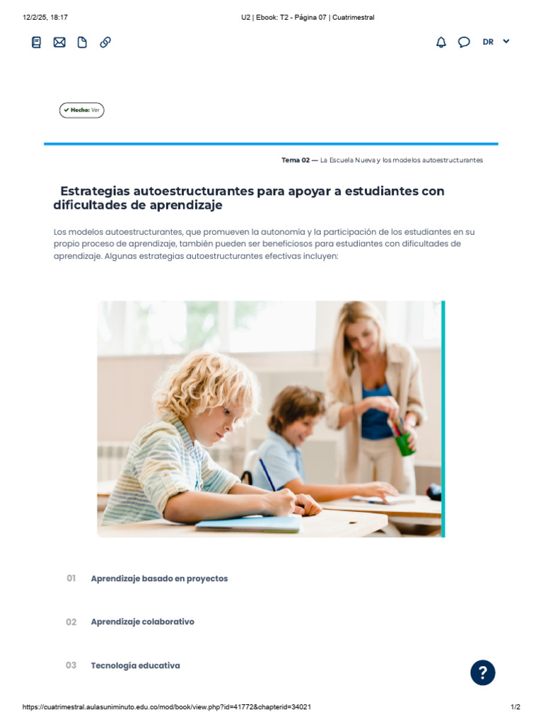 Estrategias Autoestructurantes para Apoyar A Estudiantes Con Di ...