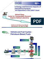 Well-to-Wheels Energy and Emission Impacts of Vehicle/Fuel System Development and Applications of The GREET Model