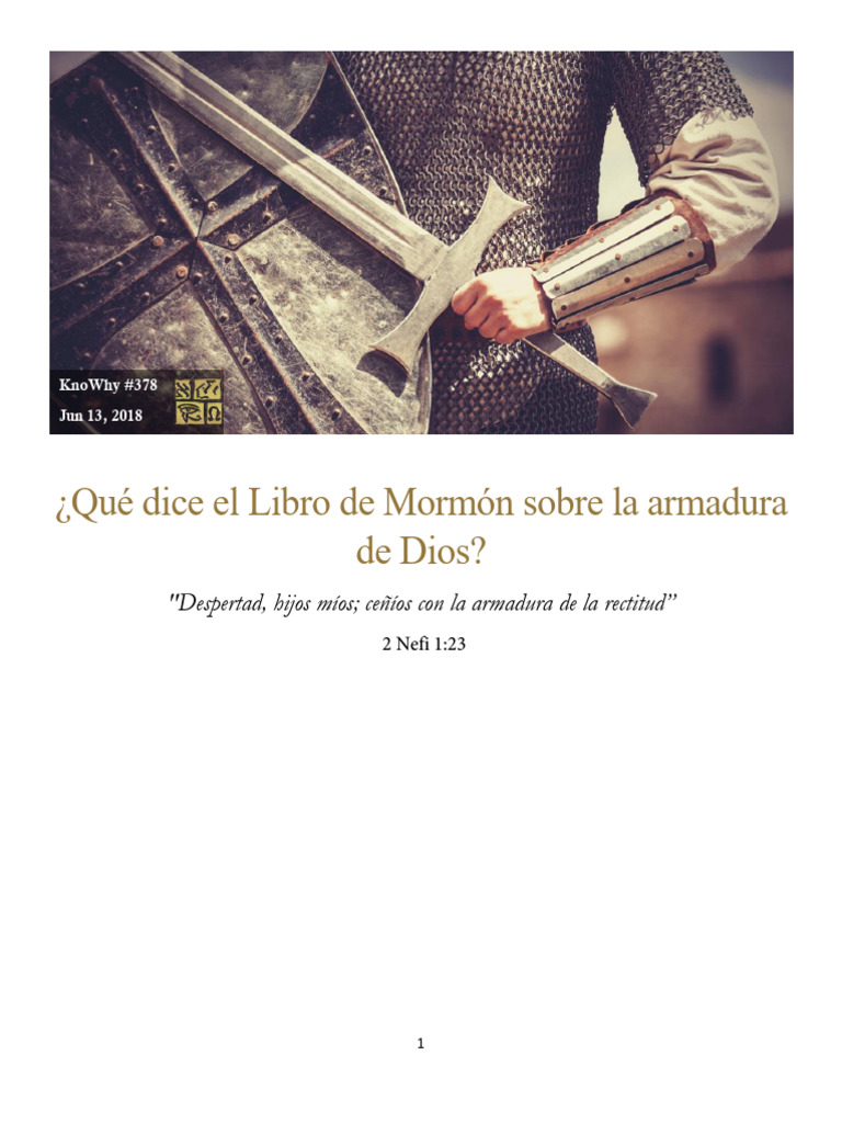 Armadura de Dios en el Libro de Mormón | PDF | Cristo (título) | Salvación