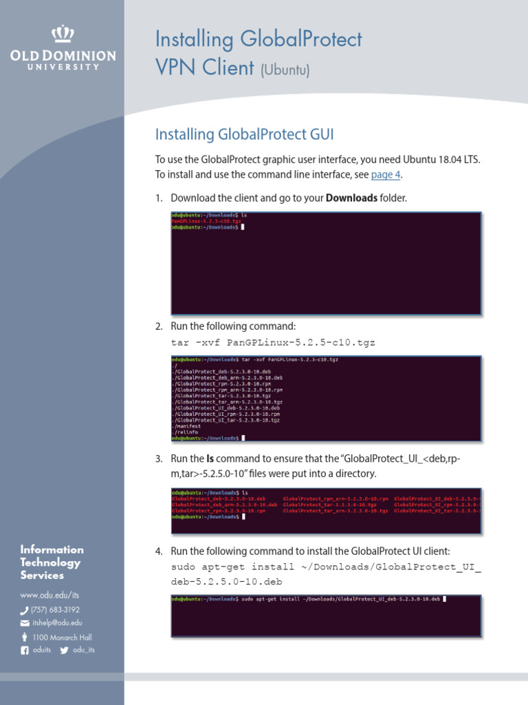 Install GlobalProtect VPN on Ubuntu | PDF | Graphical User Interfaces ...