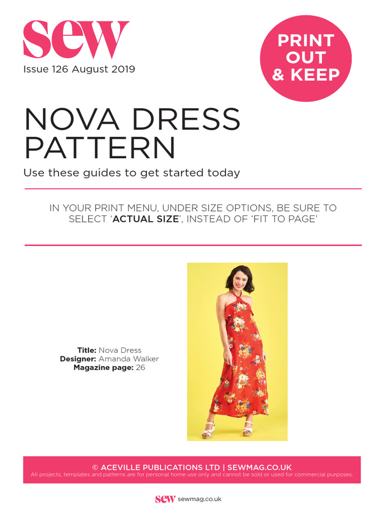 Nova Dress Sewing Pattern Guide | PDF | Clothing | Fashion