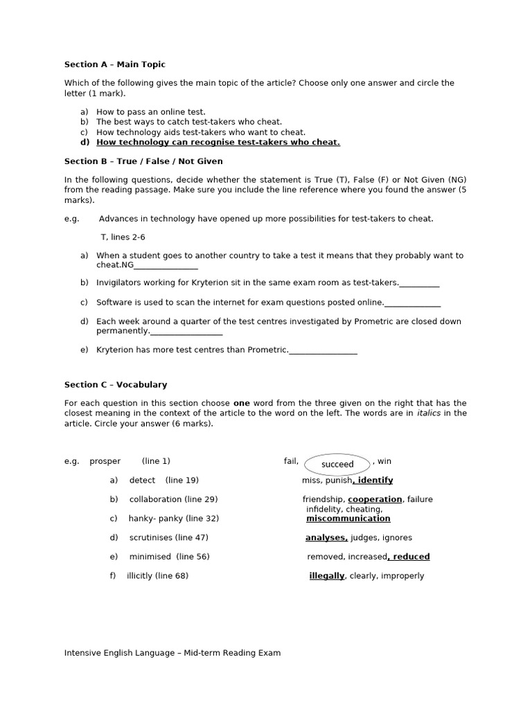 Exam Cheating and Detection Methods | PDF | Human Communication ...
