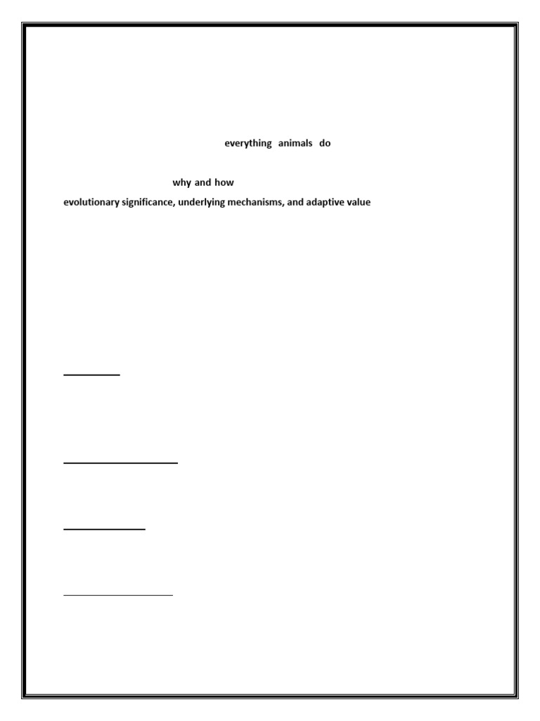 Branches and Types of Animal Behavior | PDF | Learning | Ethology