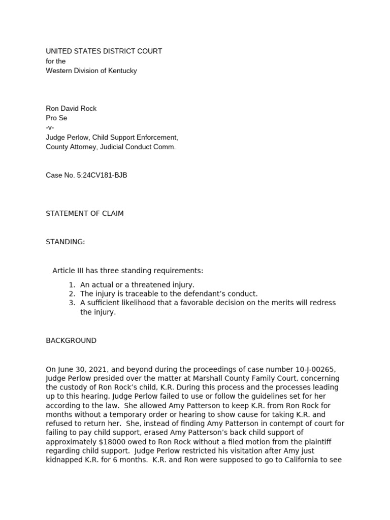 Claim Against Judge for Due Process Violation | PDF | Lawsuit ...