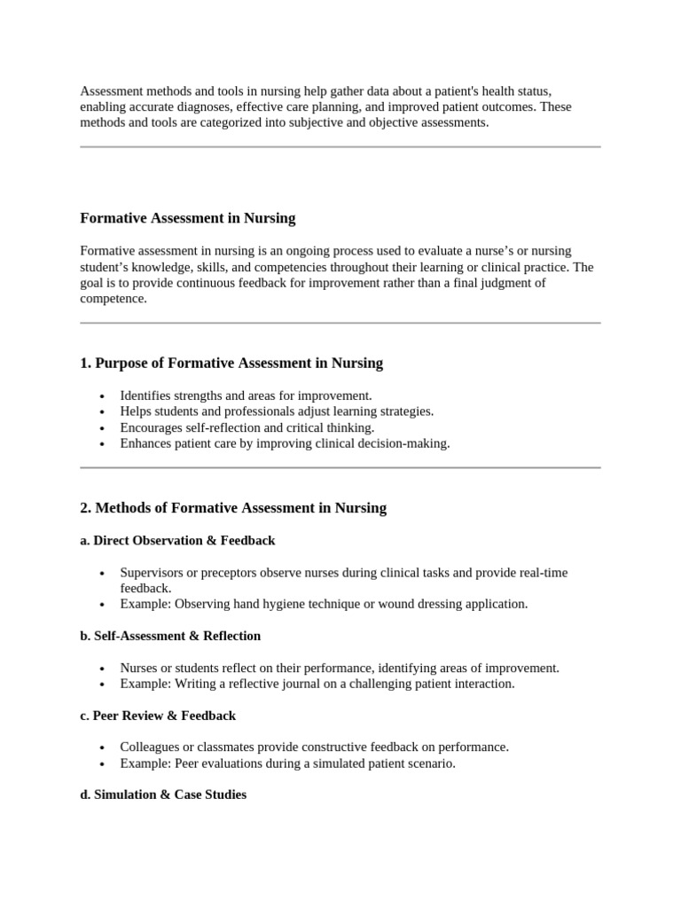 Assessment Methods and Tools in Nursing Help Gather Data About A ...