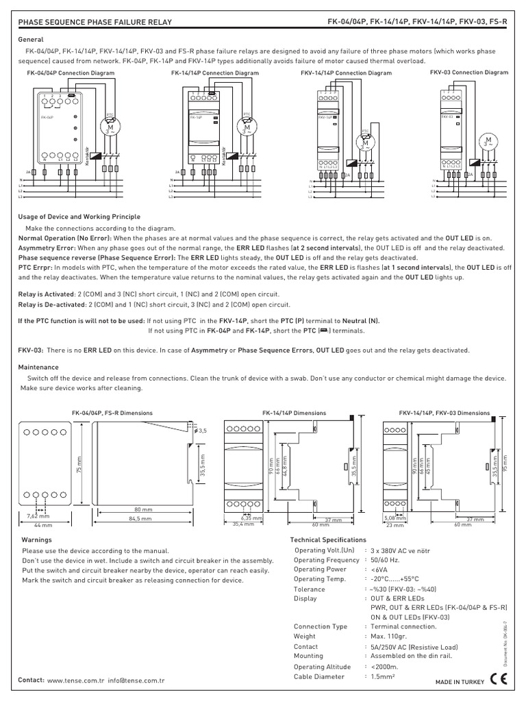 Ze Fog124 Eu | PDF | Relay | Alternating Current