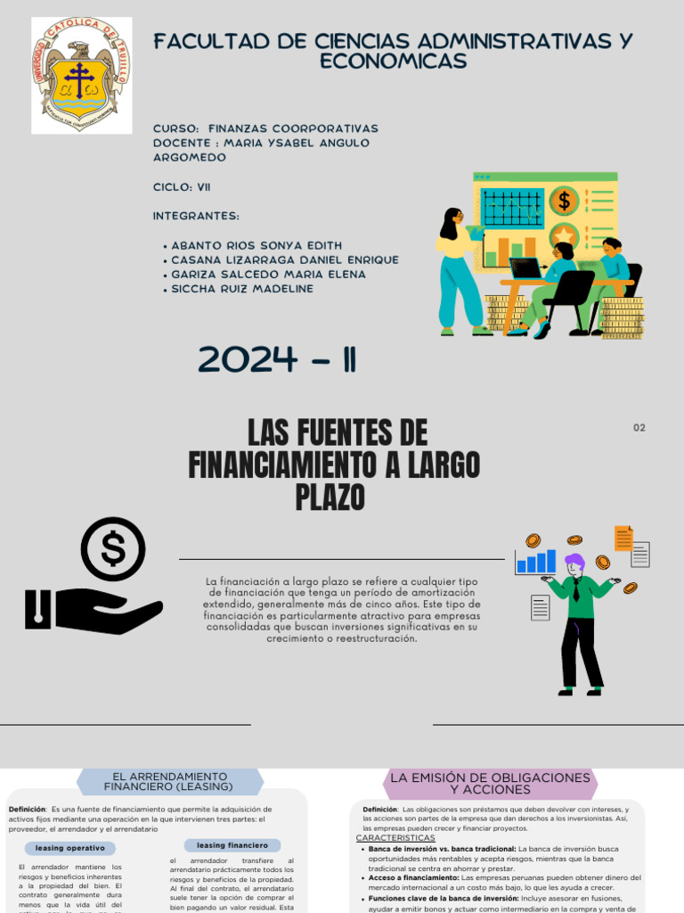 Fuentes de Financiamiento a Largo Plazo | PDF | Inversiones | Bancos
