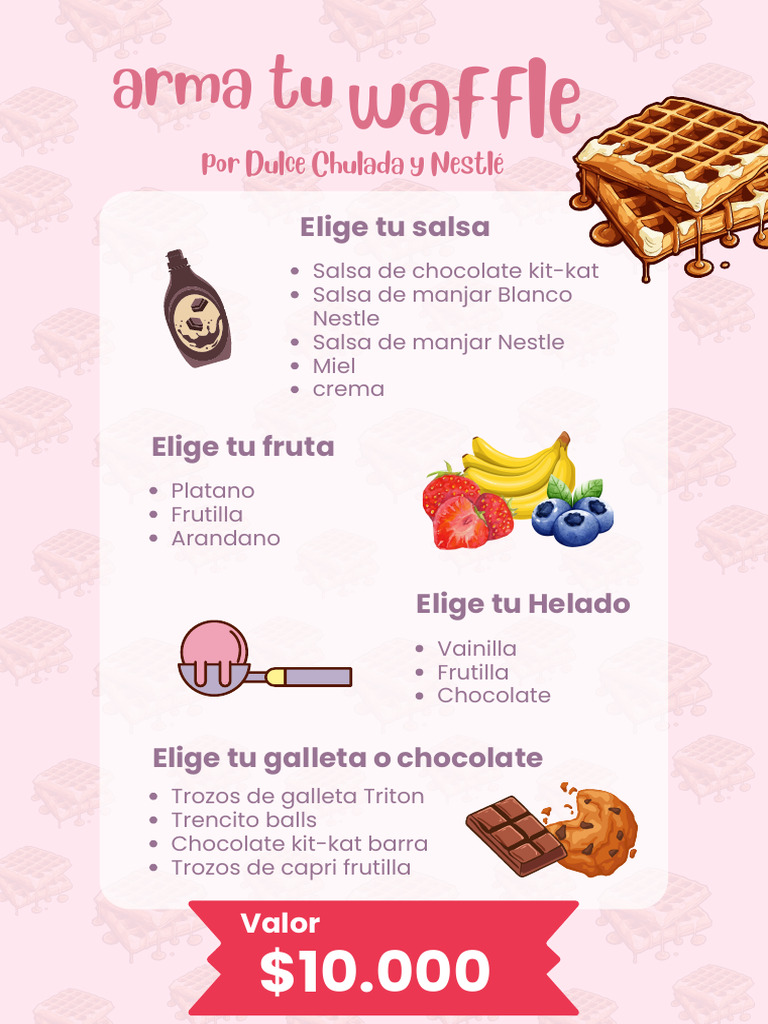 Menú Personalizado de Waffles | PDF