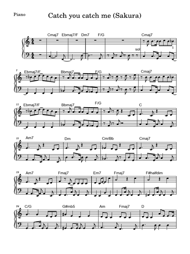 Catch You Catch Me Piano | PDF