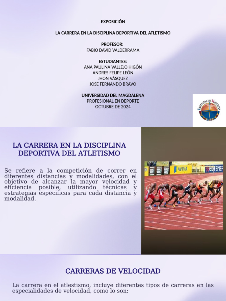 Exposición | PDF | Deporte del atletismo | Corriendo