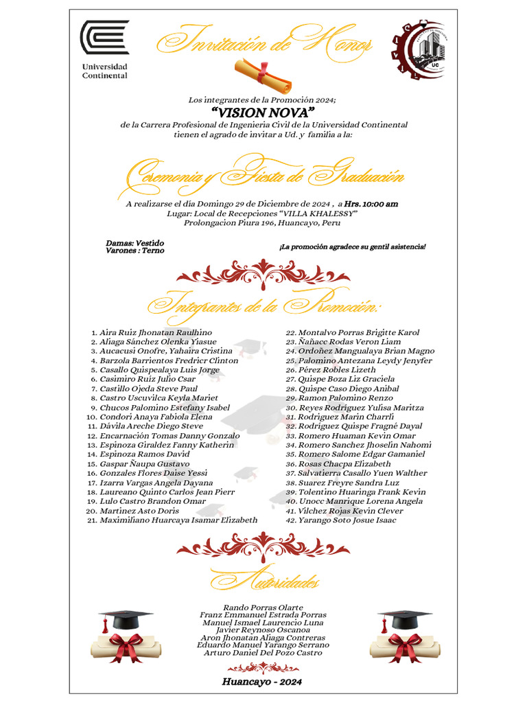 Invitación - Graduación - Inicial X | PDF