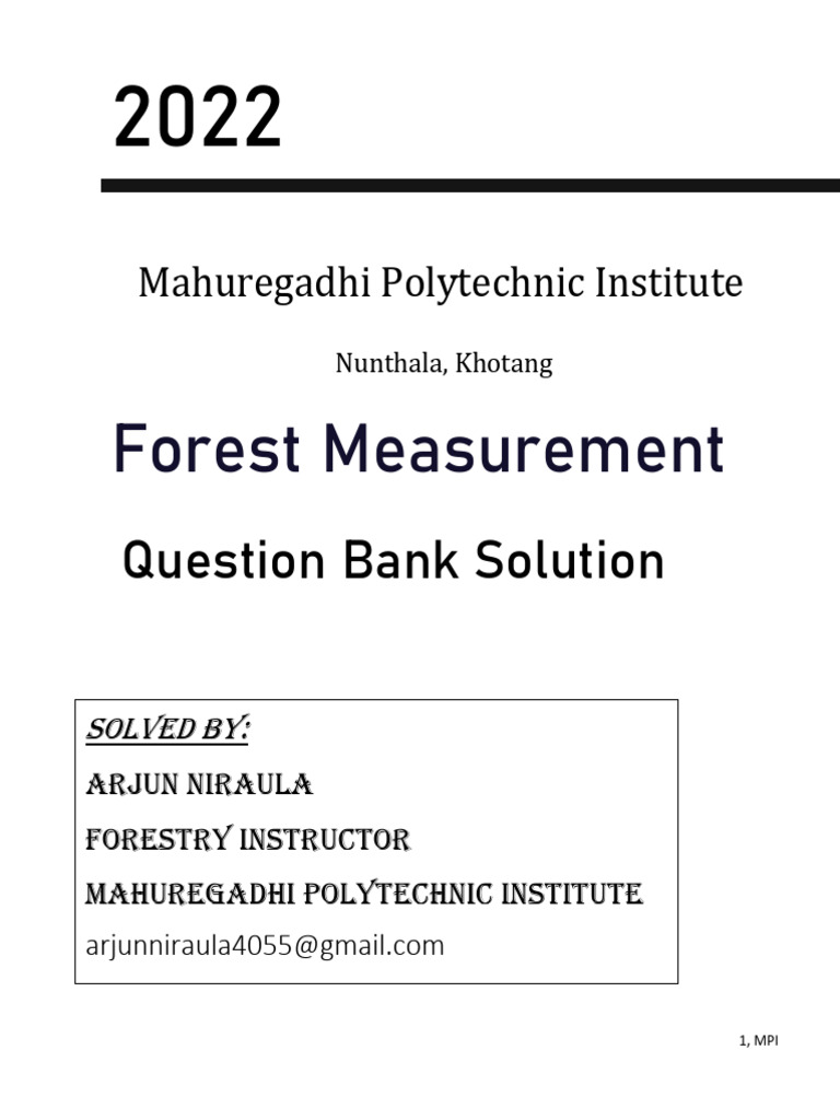 Forest_measurement_solution_MPI | PDF | Sampling (Statistics ...