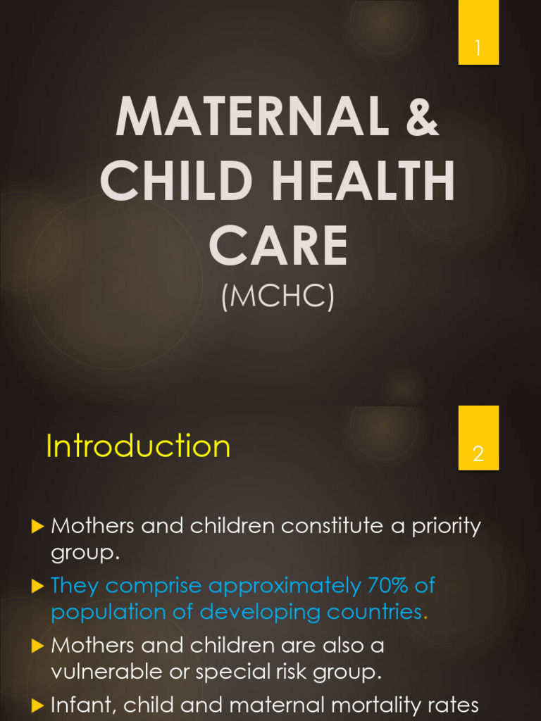 Maternal and Child Health Care Overview | PDF | Prenatal Development ...