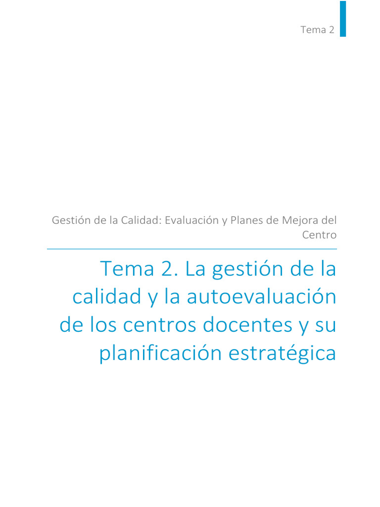 Gestión de Calidad en Centros Educativos | PDF | Gestión de la calidad ...