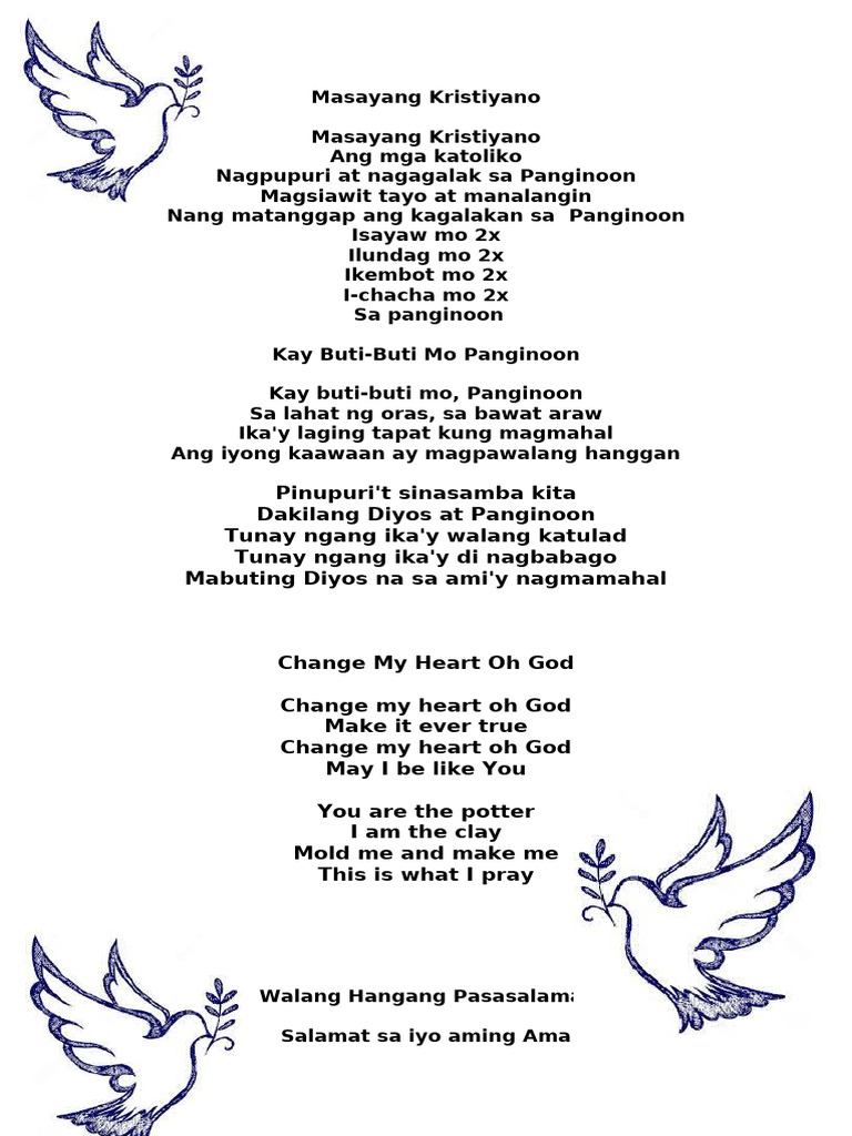 Masayang Kristiyano: Lyrics and Praise | PDF | Abrahamic Religions ...