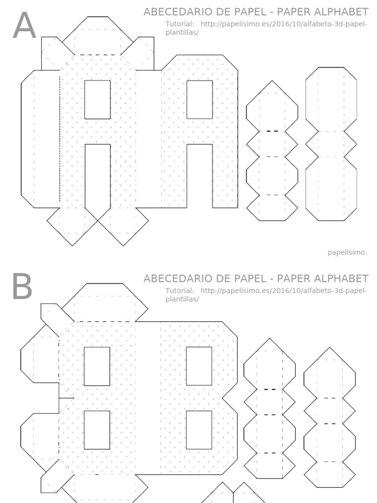 Abecedario-De-papel 3D AZ Paper-Alphabet (1) | PDF